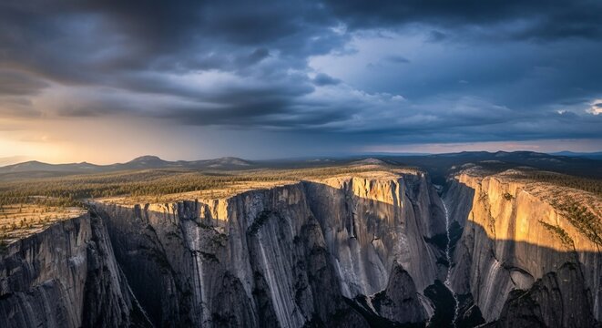 Dramatic landscape canyon view