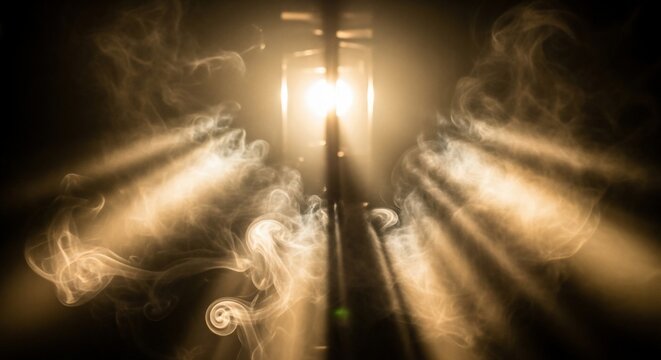 Dramatic light source and smoke