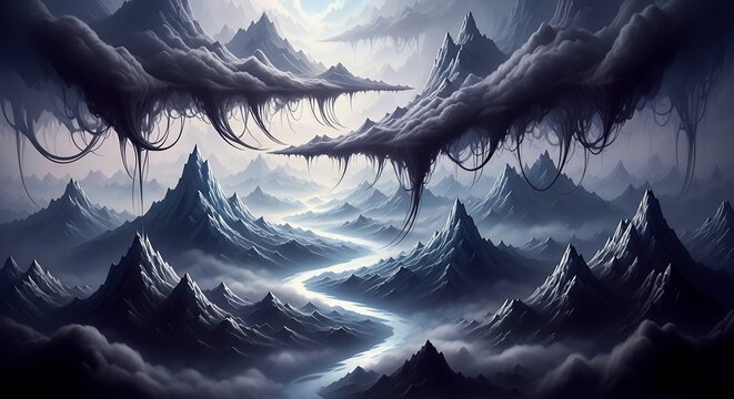 Dramatic mountain landscape