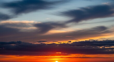 Fototapeta premium Dramatic sunset sky