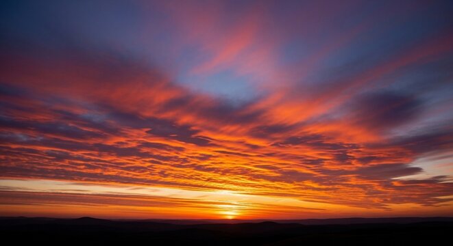 Dramatic sunset sky