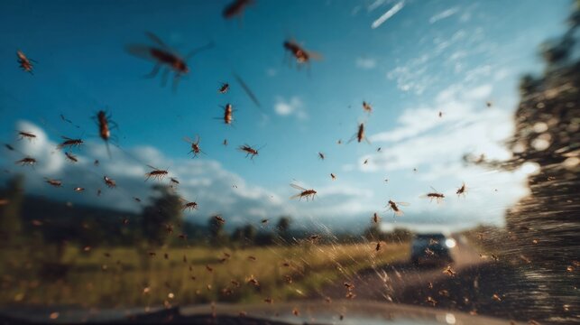 Insects windshield