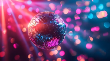 disco ball on a disco background