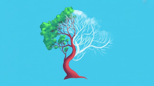 Conceptual Illustration of Personal Growth, Transformation and Resilience