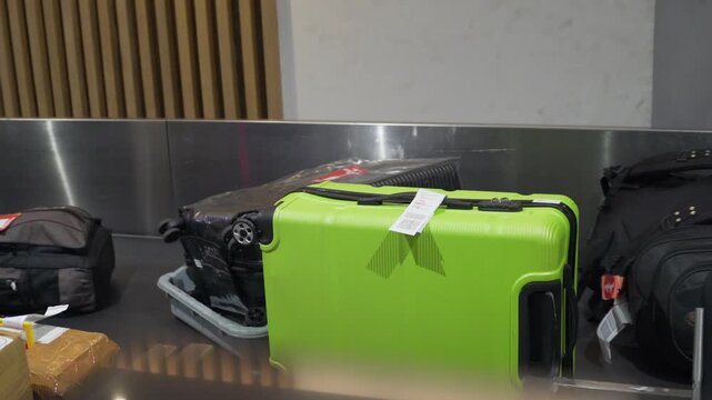 baggage conveyor machine on the airport