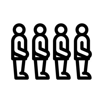 overpopulation line icon