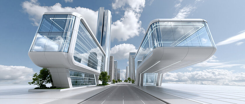 digital twin city visualization, futuristic smart infrastructure concept