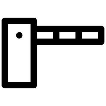Boom barrier. Editable stroke vector icon.