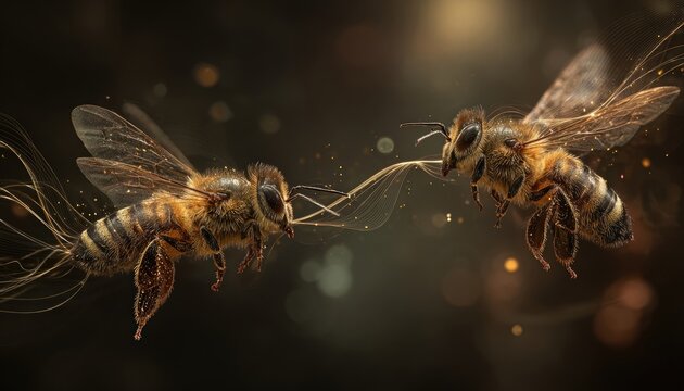 Quantum-entangled twin bees syncing dances across distance