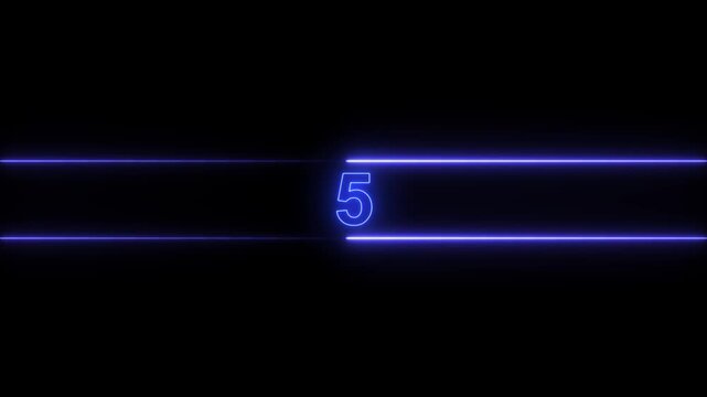 Loading animation - 10 To 0, loading bar. Loading neon line icon. Circular progress bar . isolated from the background neon glowing line loading bar animation 