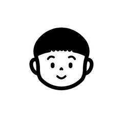 シンプルな男の子の顔アイコン