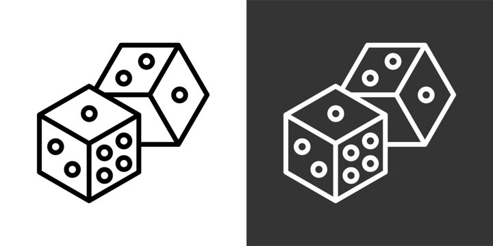 Probability Black And White Multiple Style Icon Set Collection Pack Vector Illustration 