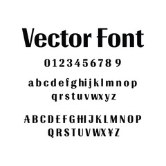 Obraz premium Strong Bold Geometric Alphabet Typeface Vector Pack