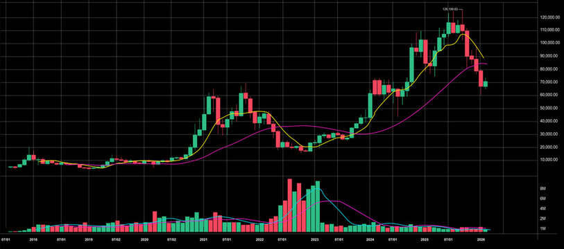 Bitcoin All Time High Price Chart with Historical Market Performance, Candlestick Analysis and Cryptocurrency Trading Data