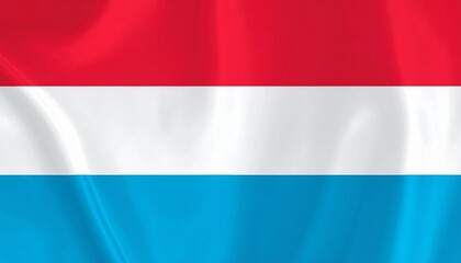Obraz premium Flag of Luxembourg with red white light blue horizontal stripes.