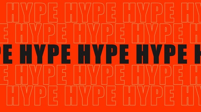 Animated fiery jitter text graphic displaying the word HYPE
