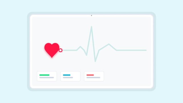 Soft Pastel Glowing Heartbeat EKG