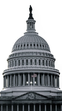 U.S. Capitol black and white for articles