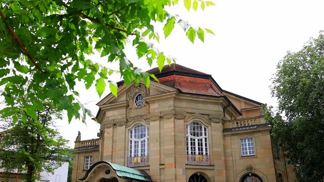historic cityscape bad kissingen in bavaria germany 4k video