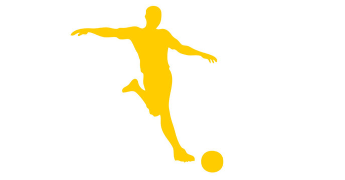 Silhouette of a man vector illustration showing sports athlete running jumping and dancing