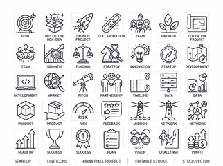 Fototapeta premium Business Icons Vector Graphic Set.