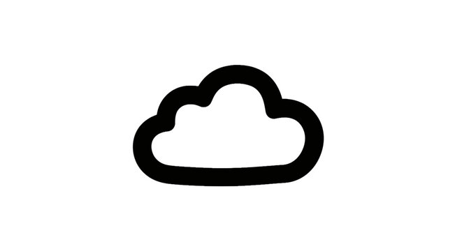 Minimalist cloud outline icon