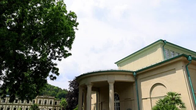historic cityscape bad kissingen in bavaria germany 4k video