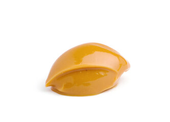 Fototapeta premium Tasty peanut butter on white background
