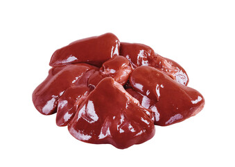 Raw chicken liver isolated on white background © Роман Фернаті