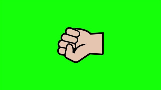 hand fist bump punch protest democracy fight action animation HD 4K