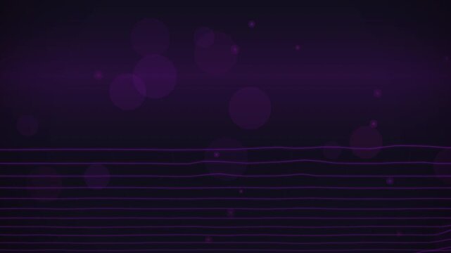 Abstract 4K UHD loop featuring a violet 3d wireframe terrain of glowing grid lines undulating to the horizon with deep cinematic detail. Ideal for vj loop, data visualization. 4K UHD.