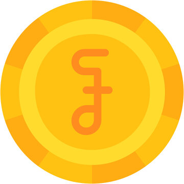 Vector Icon Riel, Cambodia Coin, Currency, Money