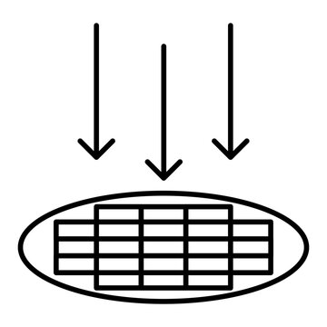 lithography line icon with editable stroke