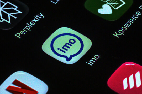 Iserlohn, Germany - June 04, 2026: Close-up of imo messaging app icon on a smartphone screen