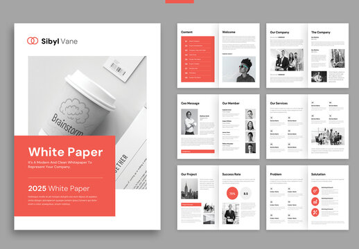 Creative White Paper Layout