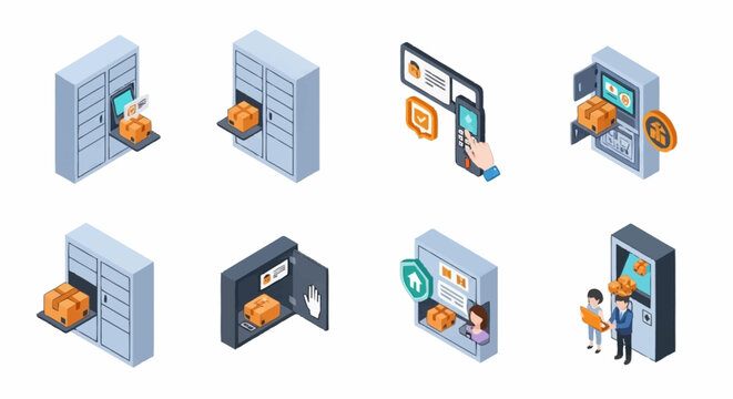 Illustration of diverse cloud computing services and data storage solutions.