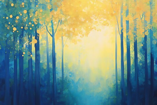 Serene forest sunlight