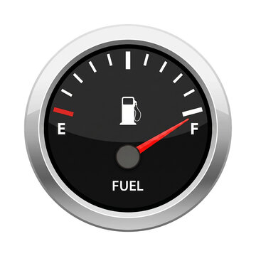 Fuel Gauge Dashboard Indicator Isolated on transparent background PNG