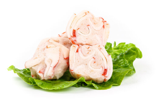 Fresh Handmade Teochew Shrimp Balls with Lettuce