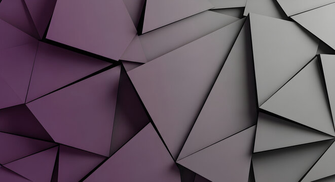 Geometric shapes form a modern composition with triangles and polygons