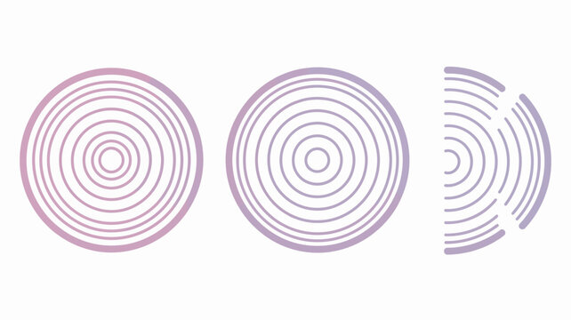 Concentric circle wave patterns with ripple effects in gray scale
