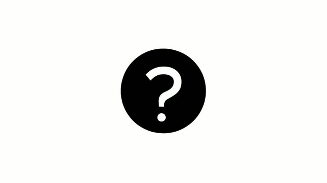 Question Mark Icon in Circle with Pulsing Zoom Animation