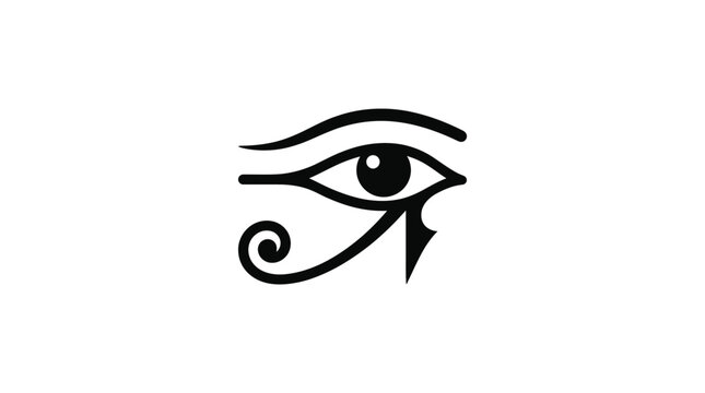 Mystical Eye of Horus ancient Egyptian symbol.
