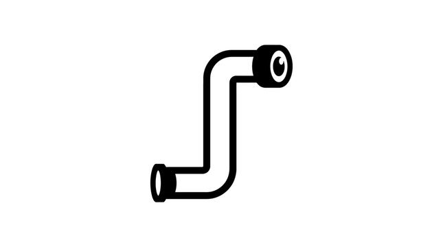 Black Metal Double Ended Adjustable Pipe Fitting Connector.