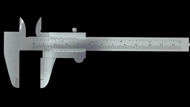 A Vernier caliper is a high-precision measuring instrument used to determine the exact distance, thickness, or diameter of an object. It can measure four types of dimensions: outside (e.g., thickness 