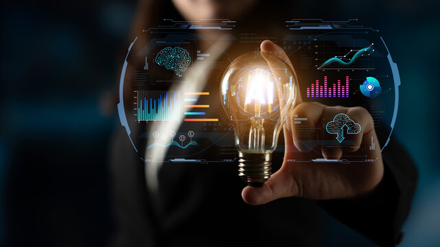 Futuristic AI analytics display realtime dashboards, forecasting and cloud monitoring, helping enterprises optimize performance, security risk and operational decisions with data insights. Corpus
