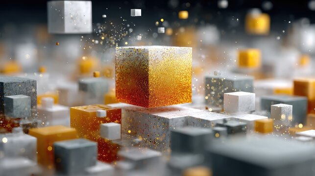 Abstract technology evolution particles flowing in futuristic digital data stream background