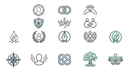 Fototapeta premium Collection of Minimalist Line Icons