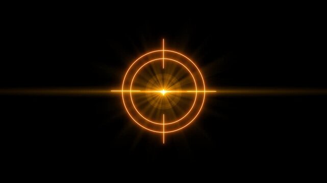 target sign effect on black background.HUD Square searching target elements on isolated black background. Target searching scope and scanning element theme.4k motion graphics video animation
