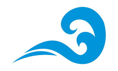 Naklejka premium logo water wave icon